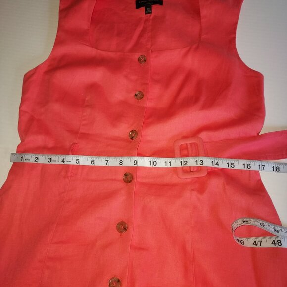 Banana Republic Linen Blend Sleeveless Button Midi Dress Size 10 NWOT - Picture 4 of 8
